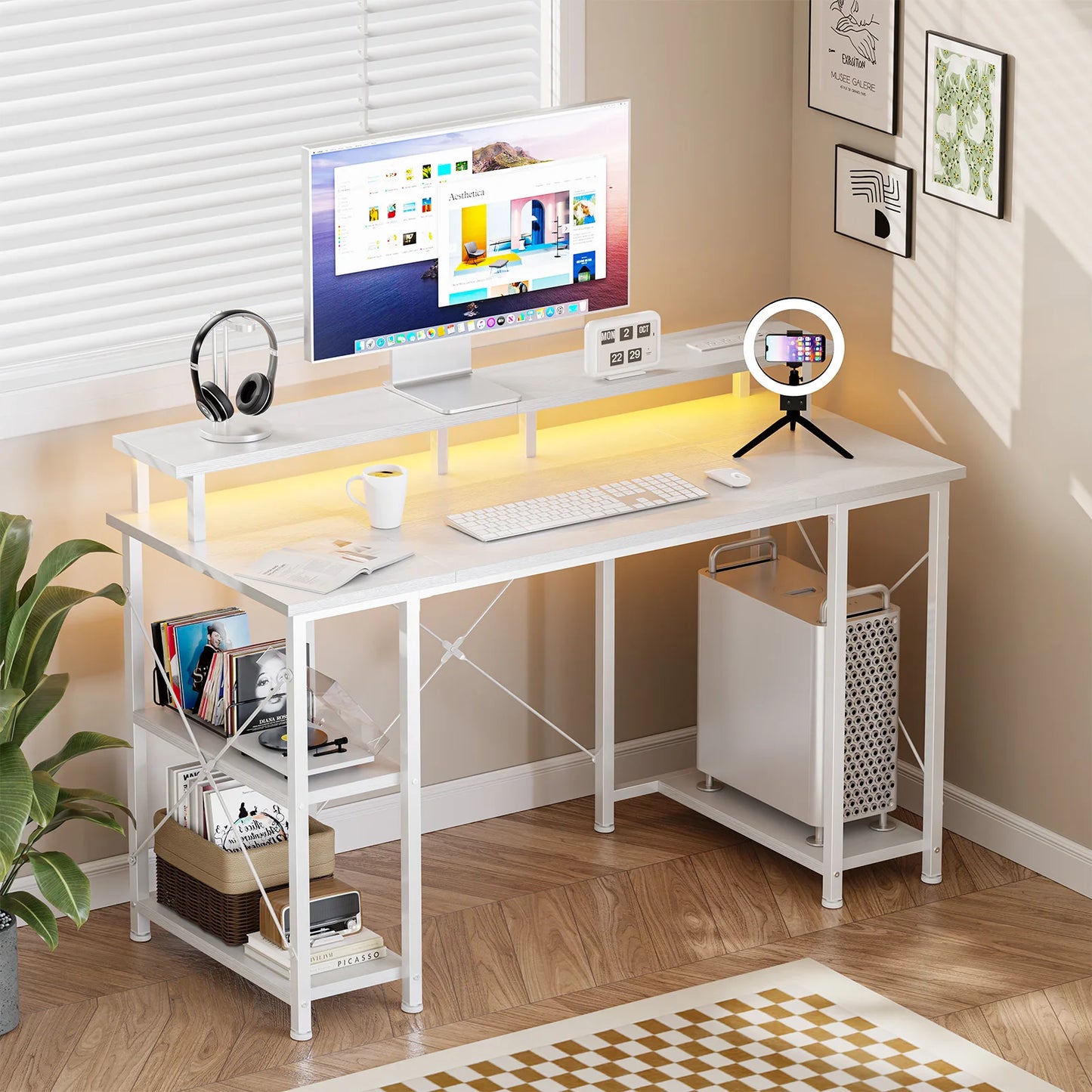 Bureau gaming LED équipé