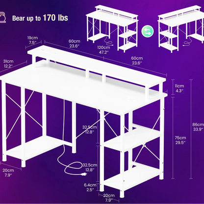 Bureau gaming LED équipé